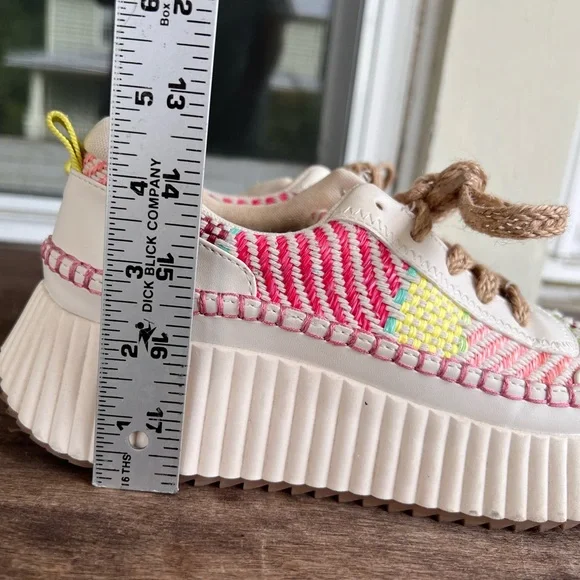 Dolce Vita Daran Woven Womens Platform Wedge Sneakers Sz9M *NO INSOLES* - Picture 13 of 14